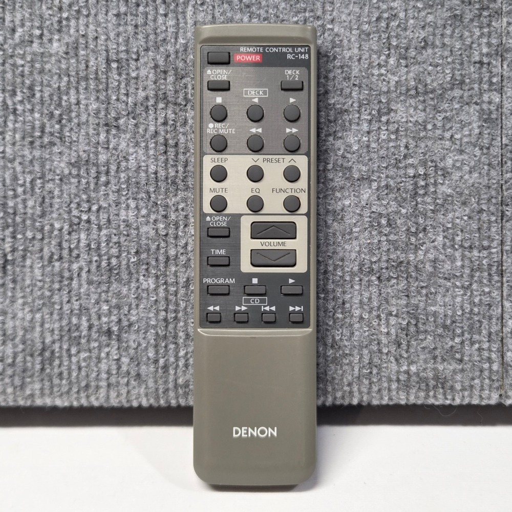 Denon RC-148 Remote Control Unit for Audio Systems Made in Japan Grey